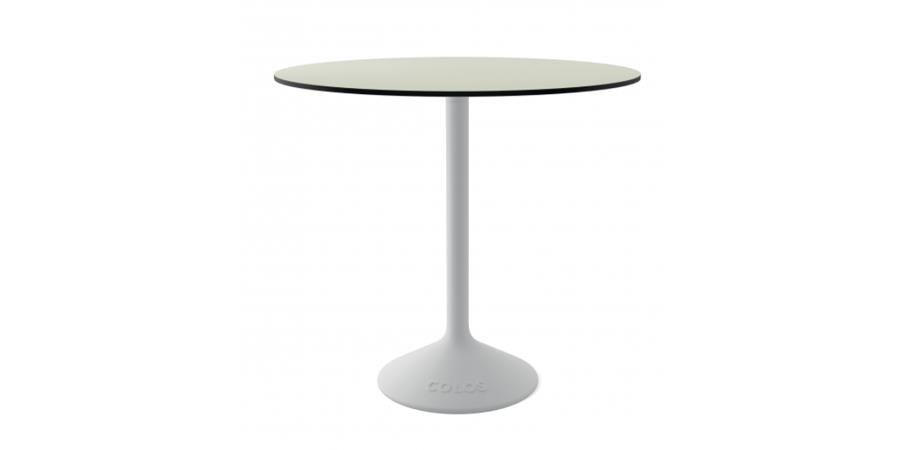 Stato B Bahçe Beyaz Ayaklı Krem Masa Çap:80