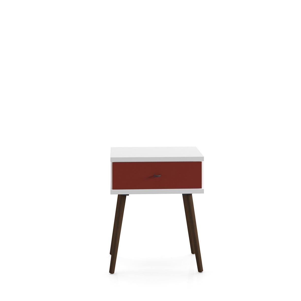 Sodade Komodin M3CM 100X40 H53 cm Beyaz-Kırmızı