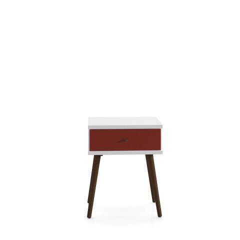 Sodade Komodin M3CM 100X40 H53 cm Beyaz-Kırmızı