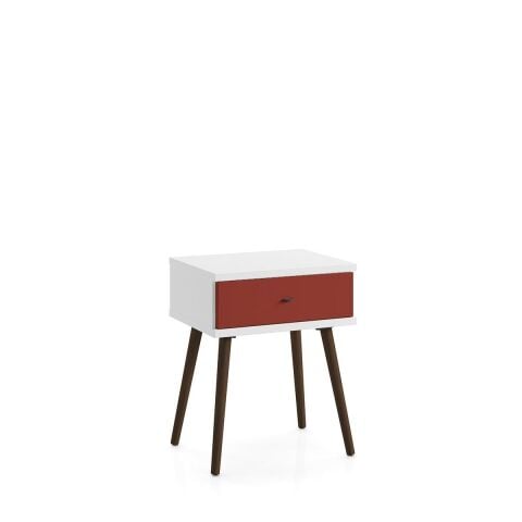 Sodade Komodin M3CM 100X40 H53 cm Beyaz-Kırmızı