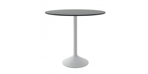 Stato B Bahçe Beyaz Ayaklı Gri Masa Çap:80