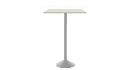 Stato B Bahçe Beyaz Ayaklı Krem Masa 60X60