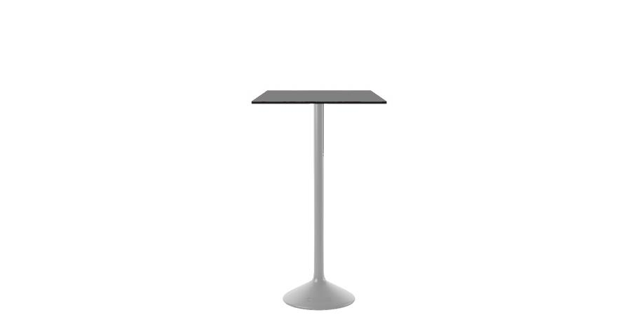 Stato B Bahçe Beyaz Ayaklı Gri Masa 60X60