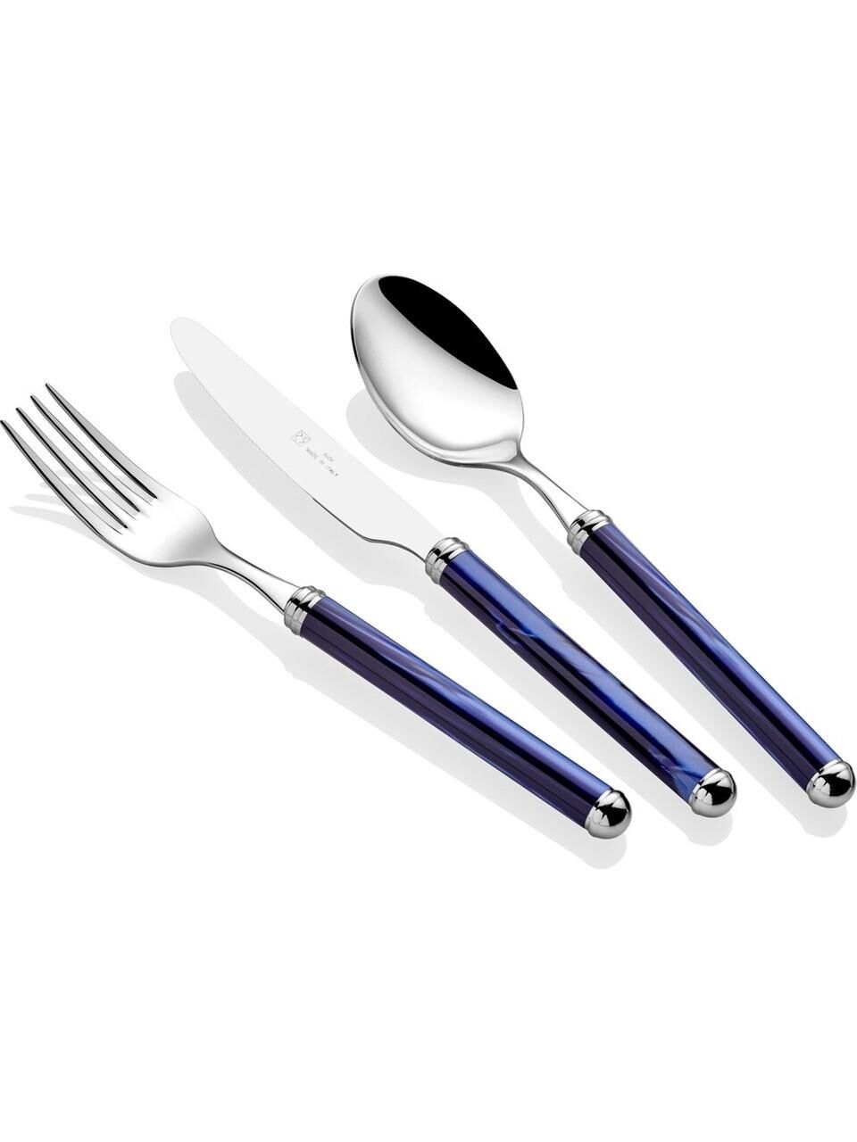 Rivadossi Rodi Lacivert 75 Parça Çatal Bıçak Seti