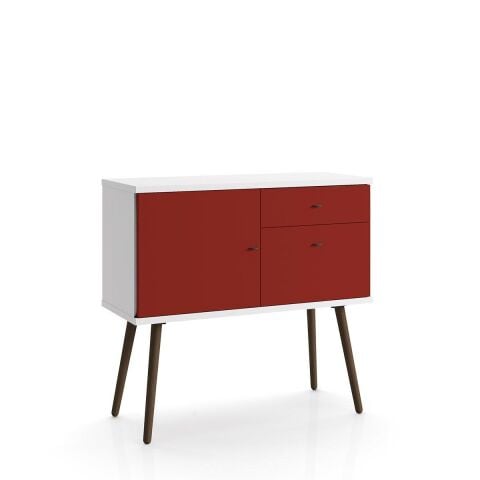 Sodade Büfe M3DC Lake 100X40 H92 cm Beyaz-Kırmızı