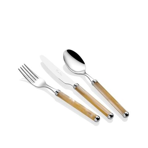 Rivadossi Rodi Kemik Rengi 36 Parça Çatal Bıçak Seti