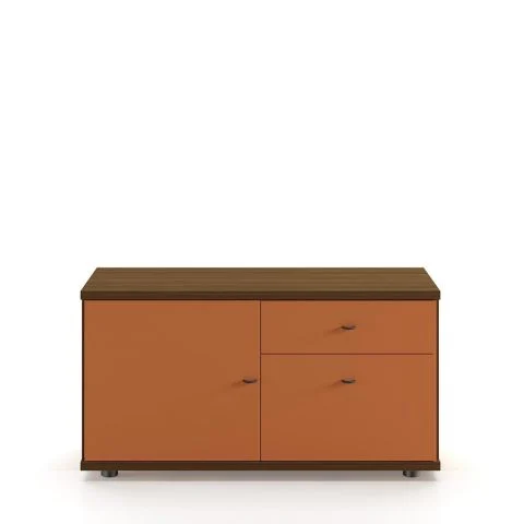 Sodade Komodin / TV / Kitaplık M1DC 100X40 H53 cm Smoked Meşe - Turuncu