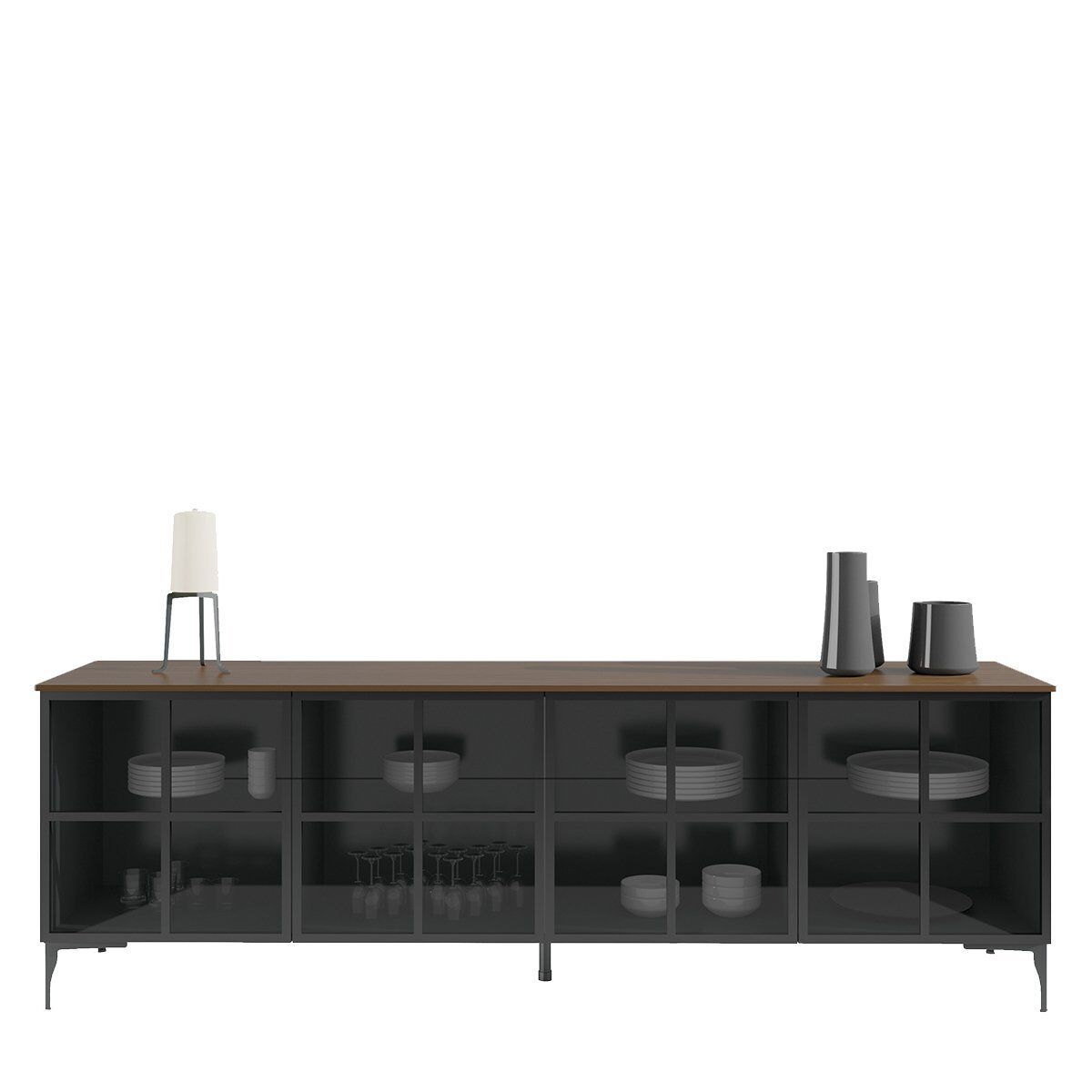 Babil Ahşap Büfe S2 Sbb4c Smoked Meşe