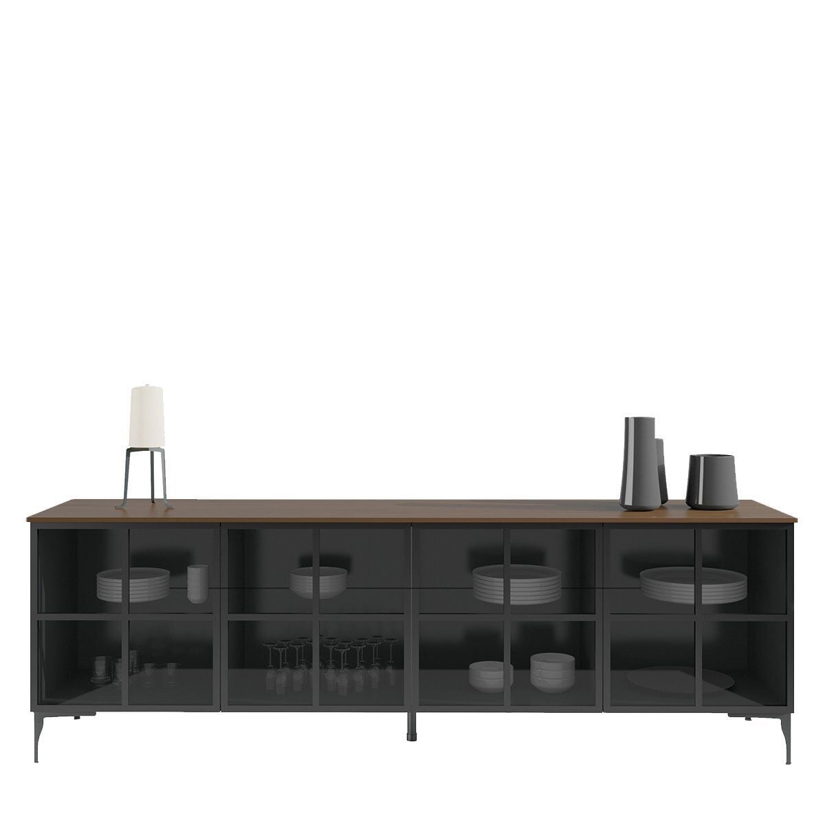 Babil Ahşap Büfe S2 Sbb4c Smoked Meşe