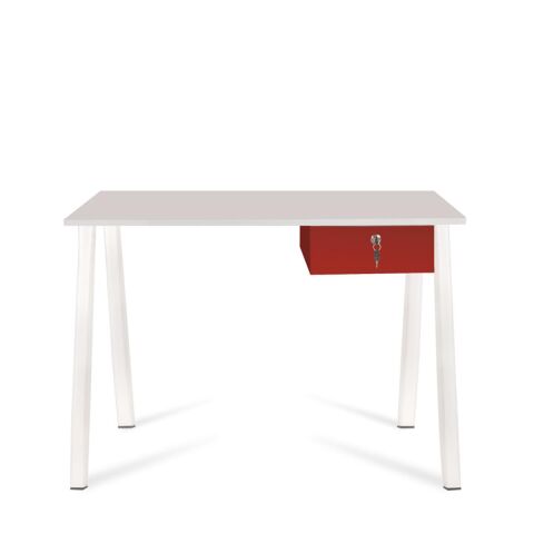 Alfa Çalışma Masası Lake 120x70 Beyaz - Kırmızı