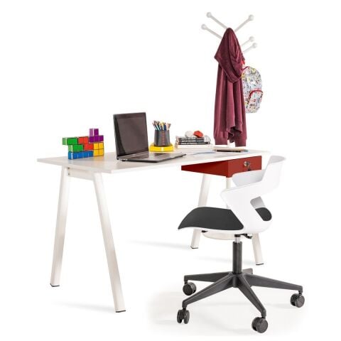 Alfa Çalışma Masası Lake 120x70 Beyaz - Kırmızı