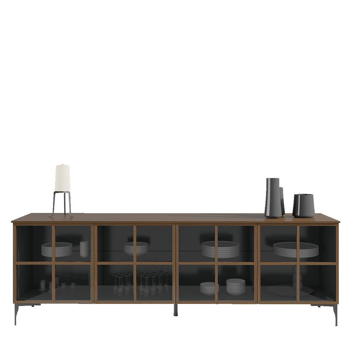 Babil Ahşap Büfe S2 Sbb4c Smoked Meşe