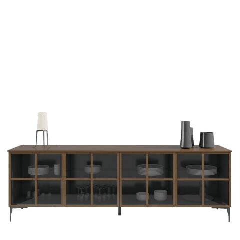 Babil Ahşap Büfe S2 Sbb4c Smoked Meşe