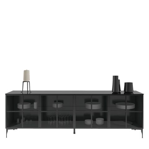 Babil Cam Büfe S2 Sbb4c Siyah Cam