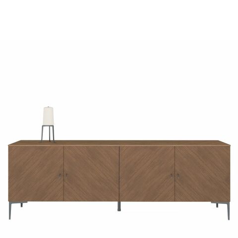 Juliet Ahşap Büfe S1 Sbj4cv Kaplama Smoked Meşe