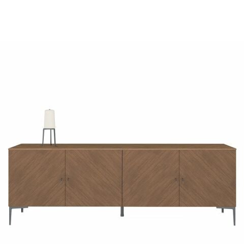 Juliet Ahşap Büfe S1 Sbj4cv Kaplama Smoked Meşe