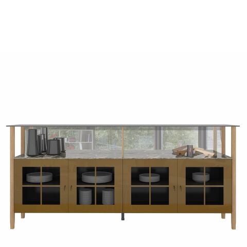 Saba Mermer Büfe S0 Sbs4cg Bruno Perla Smoked Meşe