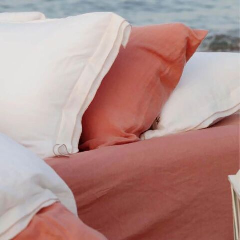 Jojo Mia Newline Çift Kişilik Lastikli Çarşaf 160x200 Somon