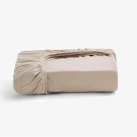 Jojo Mia Natura Çift Kişilik Lastikli Çarşaf 160x200 Natural