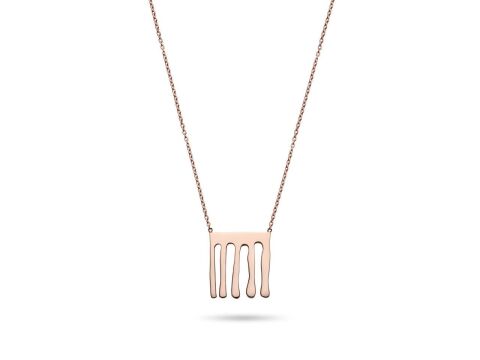 Nazarlık Gümüş Kolye 24 K Altın Kap. Rose