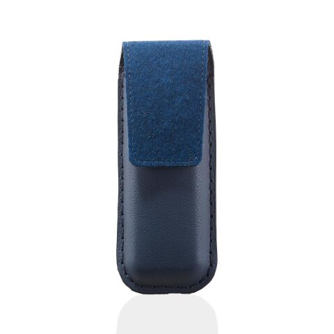 Deri Keçe Kapaklı Kalemlik Lacivert