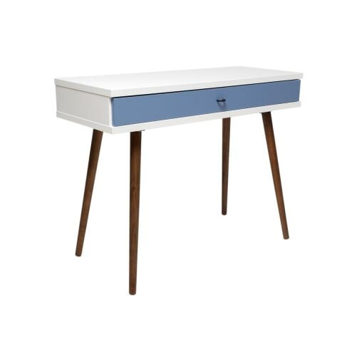 Sodade Dresuar 100X40 H77 cm Beyaz - Mavi