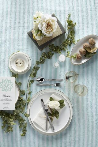 Sufi 6 Kişilik Yemek Takımı 28 Parça Platin