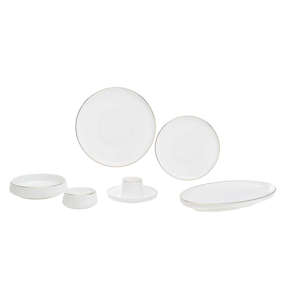 Sufi 6 Kişilik Kahvaltı Takımı 37 Parça Altın