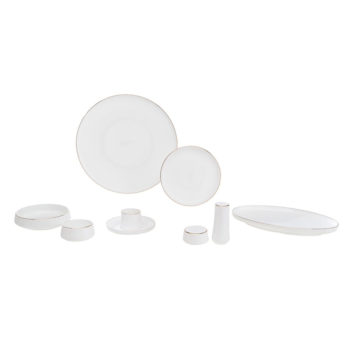 Sufi 6 Kişilik Kahvaltı Takımı 40 Parça Altın