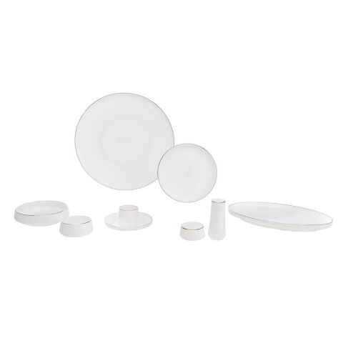 Sufi 6 Kişilik Kahvaltı Takımı 40 Parça Altın