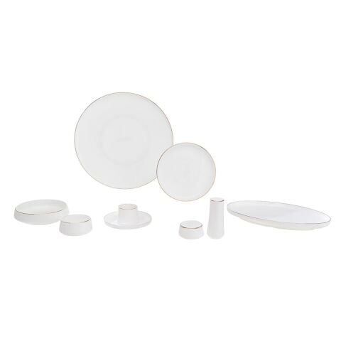 Sufi 6 Kişilik Kahvaltı Takımı 40 Parça Altın