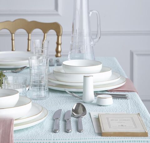 Sufi 6 Kişilik Yemek Takımı 24 Parça Platin 31 cm