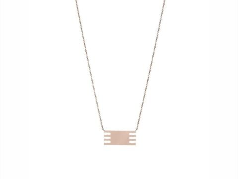 Bereket Gümüş Kolye 24 K Altın Kaplama Rose