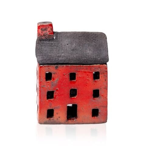 RAKU Seramik Ev 3K 3P Kırmızı