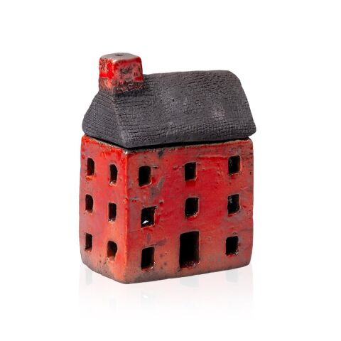 RAKU Seramik Ev 3K 3P Kırmızı