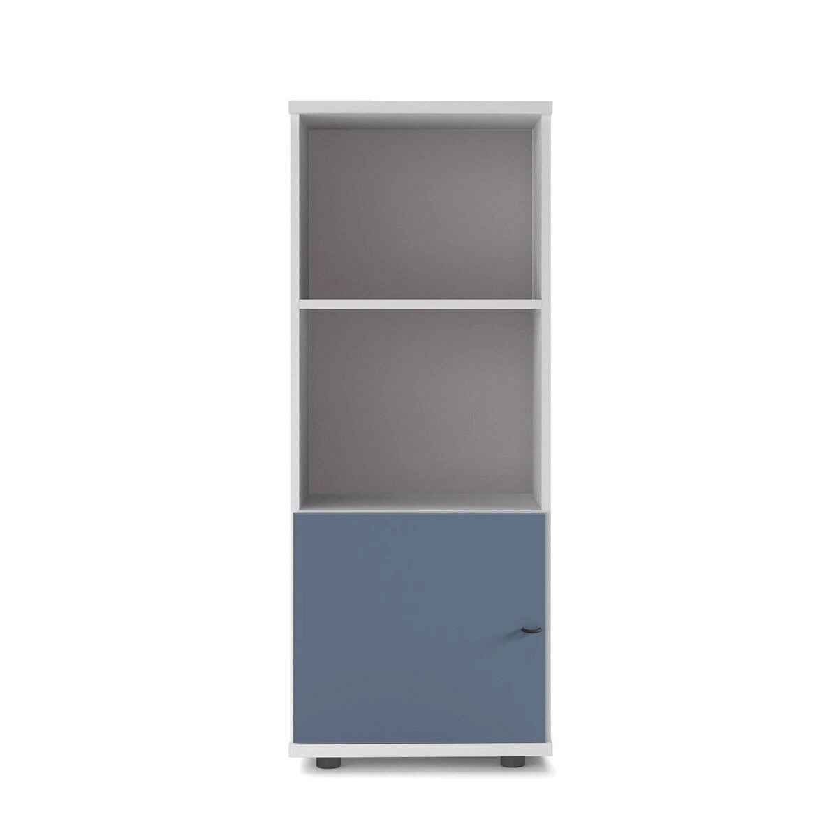 Sodade Kitaplık M3KH3 51X40 H130 cm Beyaz - Mavi