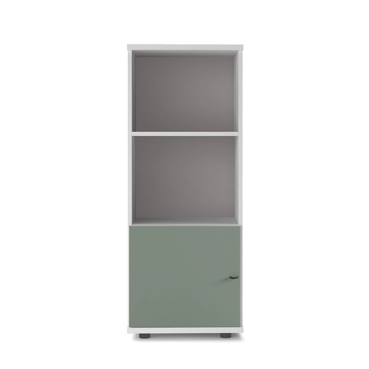 Sodade Kitaplık M3KH3 51X40 H130 cm Beyaz - Yeşil