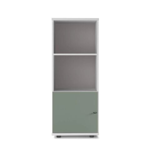 Sodade Kitaplık M3KH3 51X40 H130 cm Beyaz - Yeşil