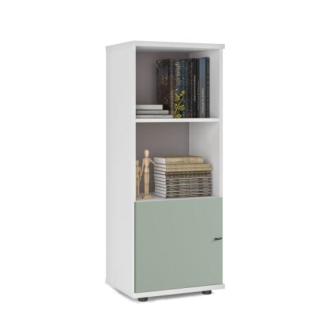 Sodade Kitaplık M3KH3 51X40 H130 cm Beyaz - Yeşil