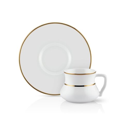 Alala Türk Kahve Fincanı 6'lı Set Altın