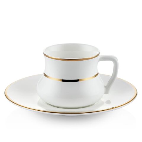 Alala Türk Kahve Fincanı 6'lı Set Altın