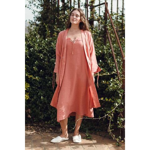 Jojo Mia Sofia Kadın Sabahlık&Kimono Somon L-XL