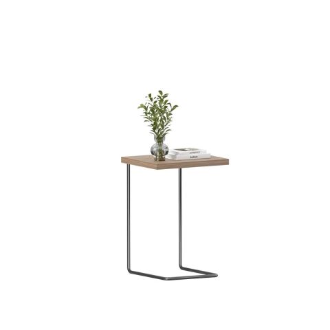 Bremen Zigon Sehpa 3'lü Set Velur Ceviz Rengi Laminat Satin Epoksi K.Gri Ayak