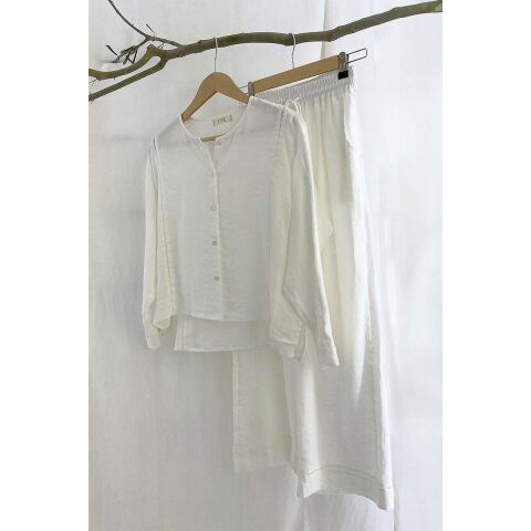 Jojo Mia Newline Pantolon Krem L-XL