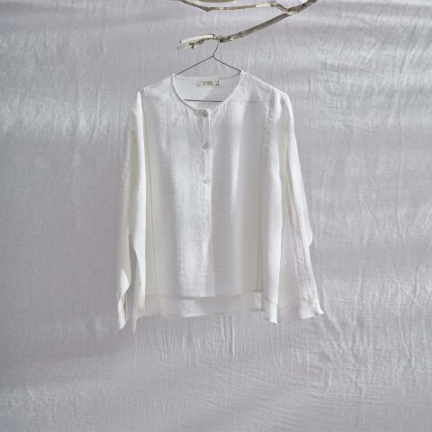 Jojo Mia Newline Uzun Kollu Gömlek Krem S-M