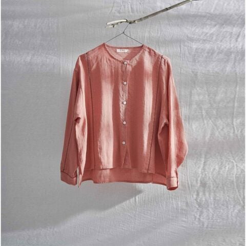 Jojo Mia Newline Uzun Kollu Gömlek Somon S-M