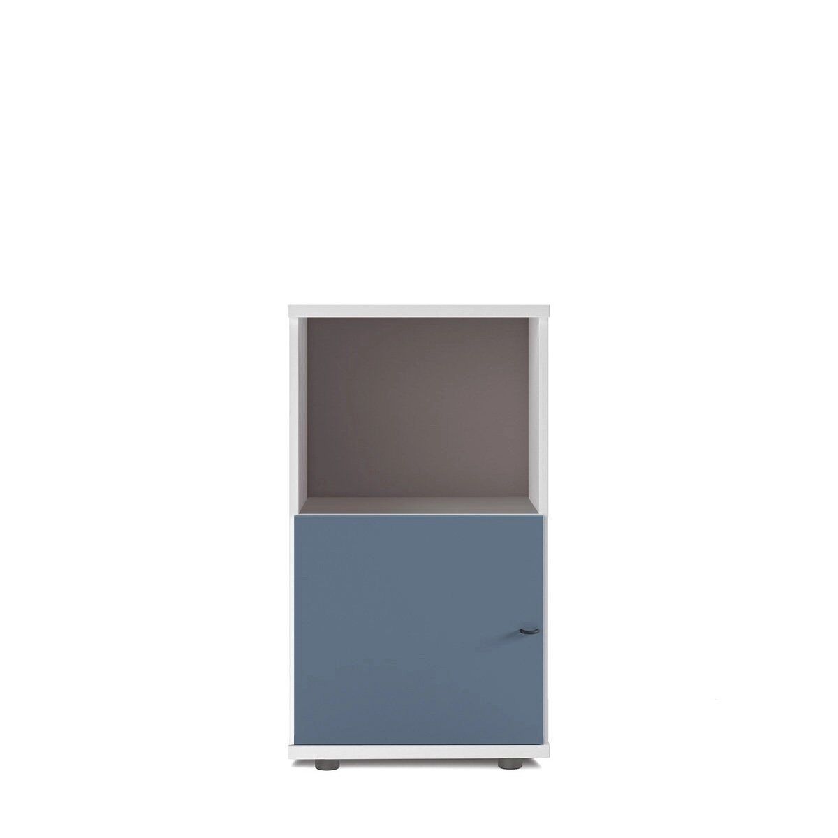 Sodade Kitaplık M3KH2 51X40 H91,5 cm Beyaz - Mavi