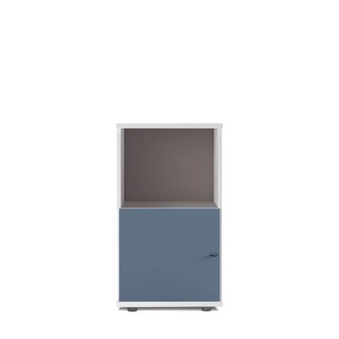Sodade Kitaplık M3KH2 51X40 H91,5 cm Beyaz - Mavi