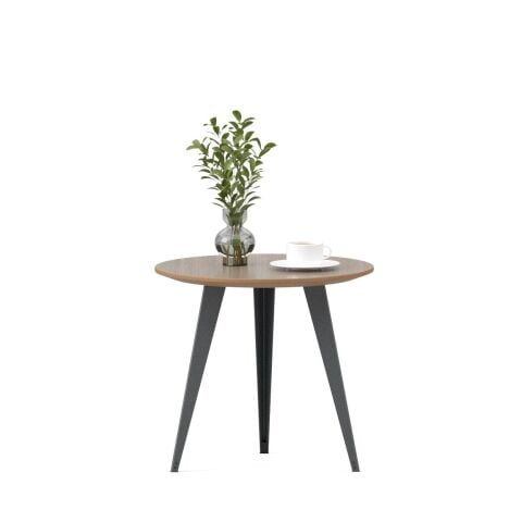 Ray Sehpa North Ahşap Dokulu Laminat K.Gri Epoksi Ayak