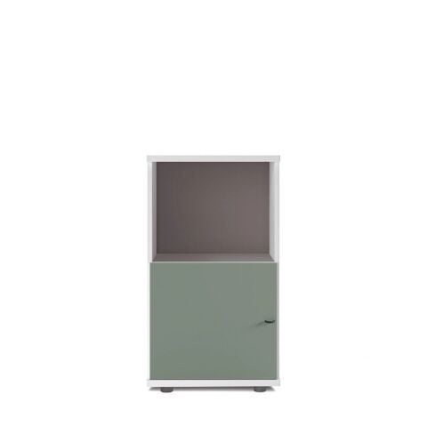 Sodade Kitaplık M3KH2 51X40 H91,5 cm Beyaz - Yeşil